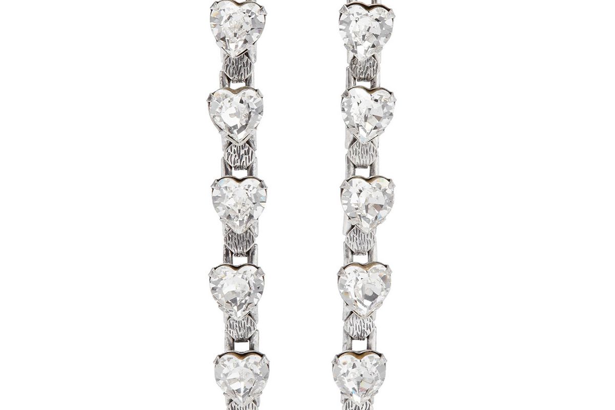 danijo odette oxidized silver plated crystal earrings
