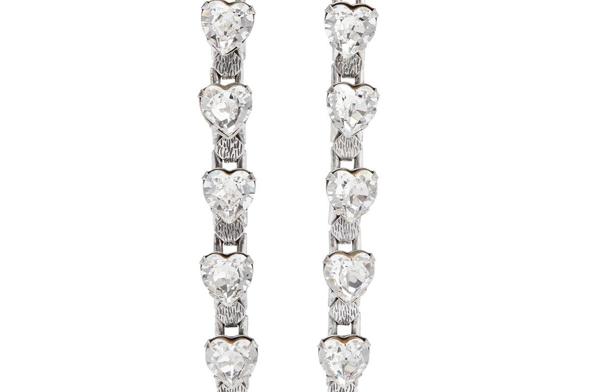 danijo odette oxidized silver plated crystal earrings