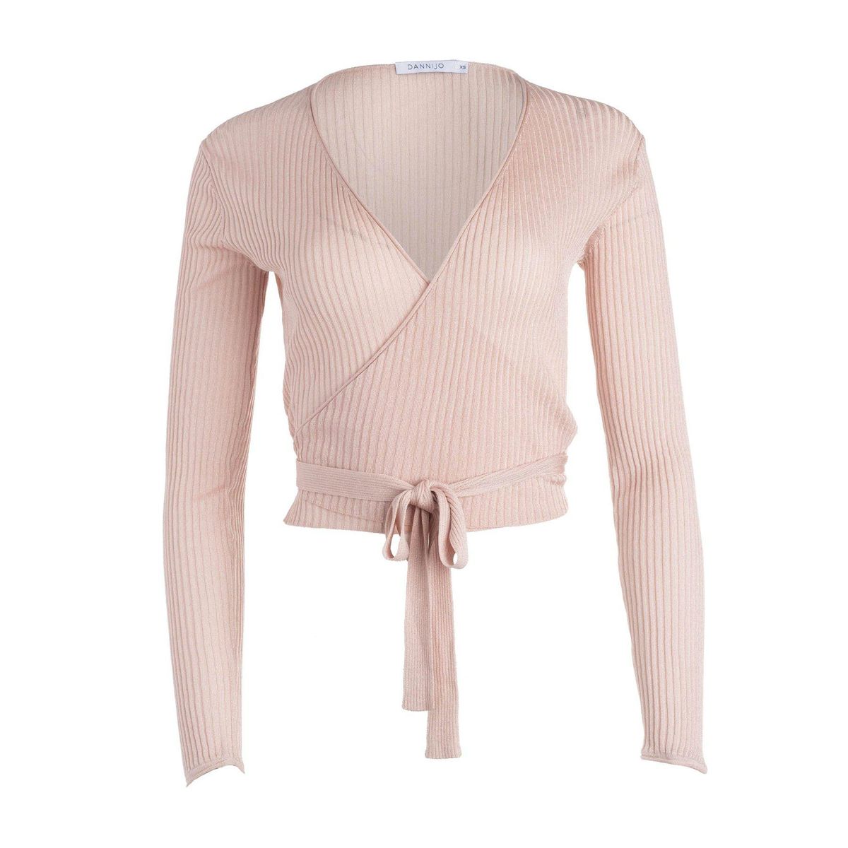 dannijo wrap ballet cardigan light pink