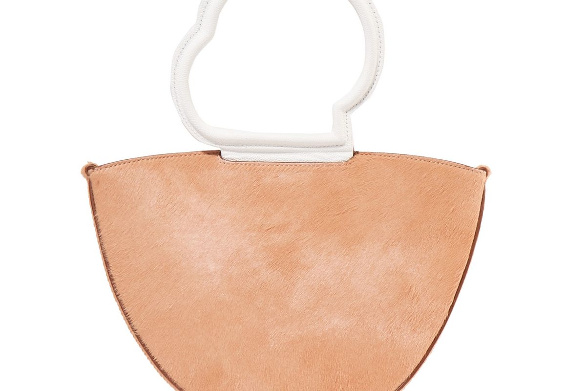 danse lente lilou calf hair and textured leather tote