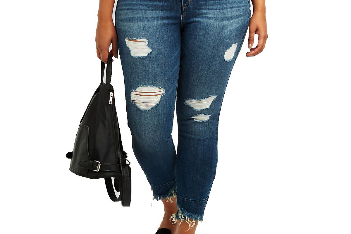 Plus Size Refuge Destroyed Skinny Jeans