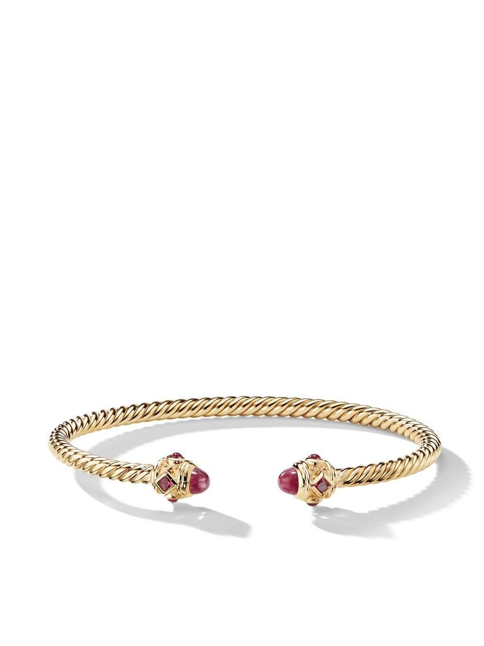 David Yurman 18kt Yellow Gold Renaissance Ruby Cuff