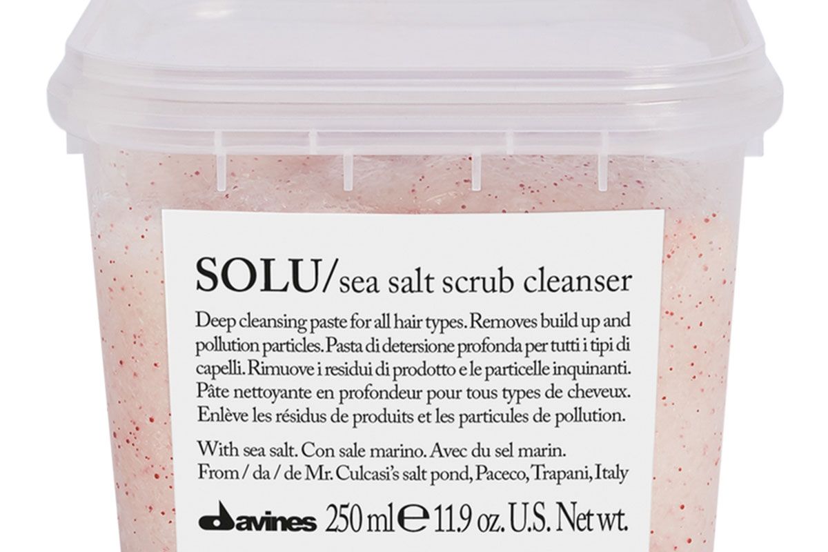 davines solu sea salt scrub cleanser