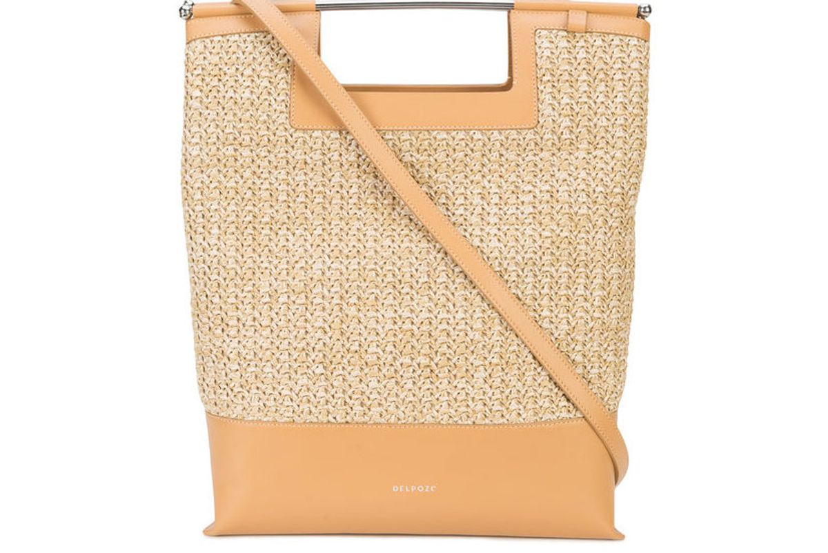 delpozo woven tote bag