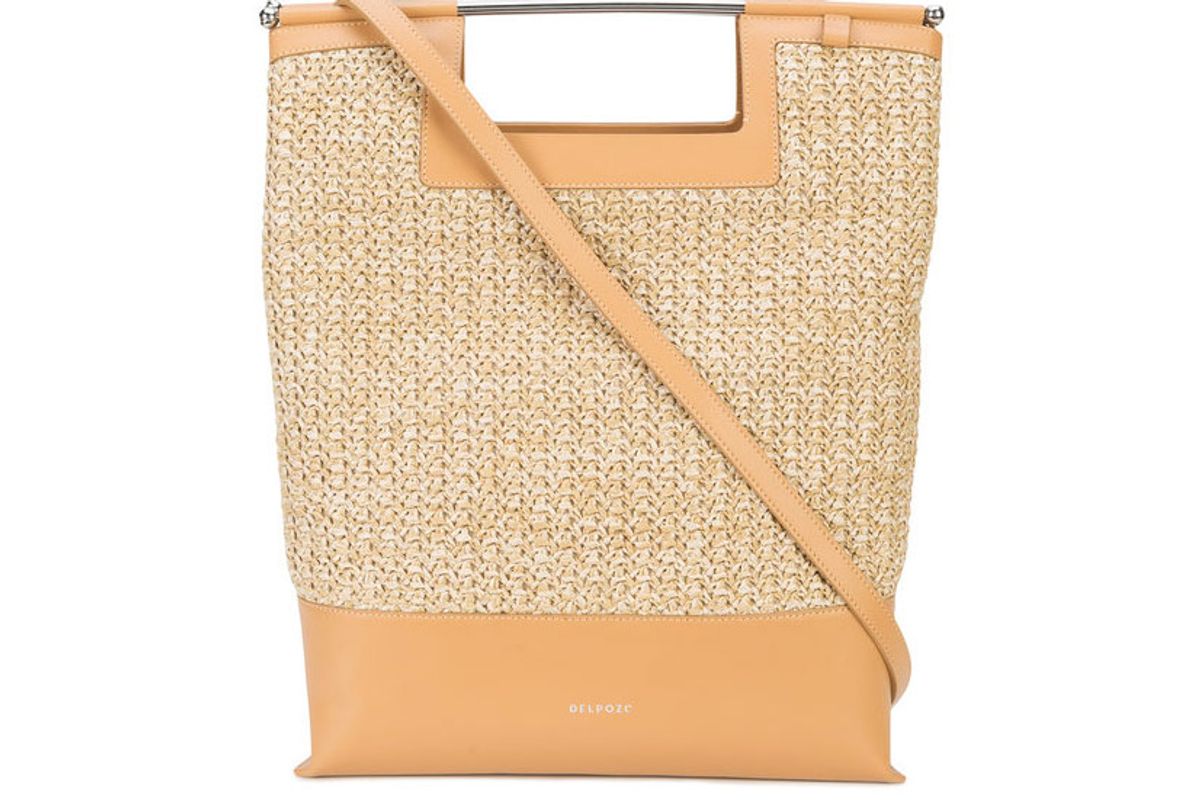 delpozo woven tote bag