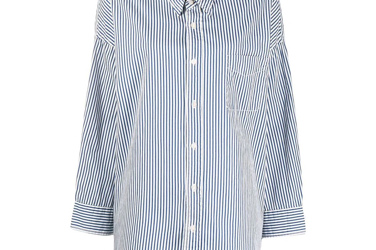 denimist oversized striped shirt