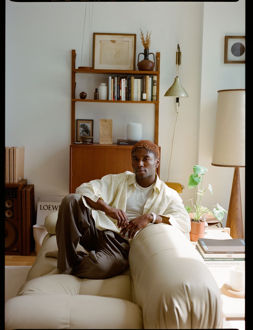 Deon Hinton in His Living Room in Brooklyn