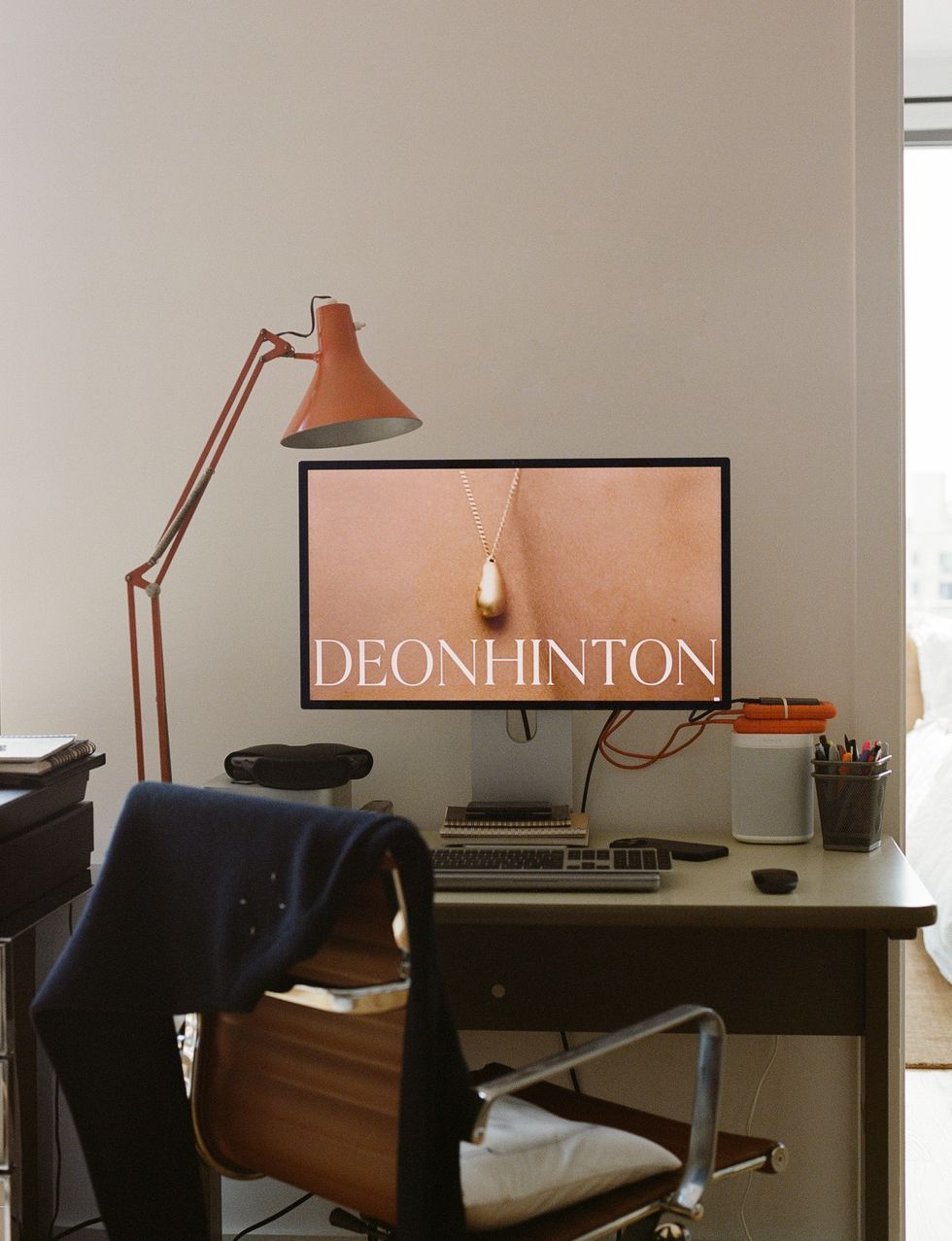 Deon Hinton's Workspace in His Apartment