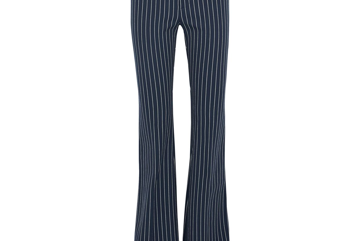 derek lam 10 crosby striped stretch cotton flared pants