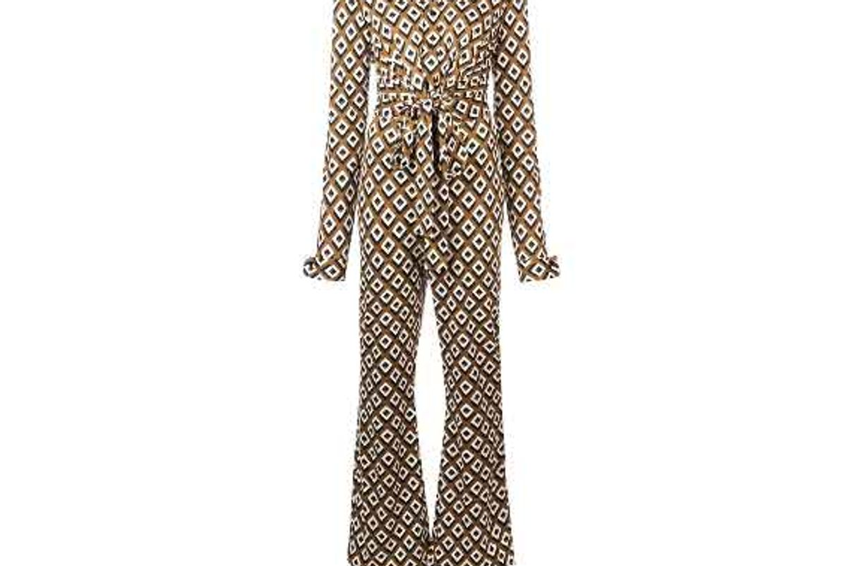 diane von furstenberg retro print jumpsuit