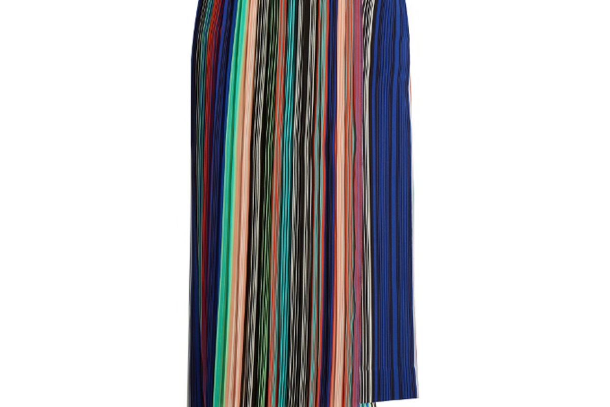 Diane Von Furstenberg Striped asymmetric stretch-cady skirt