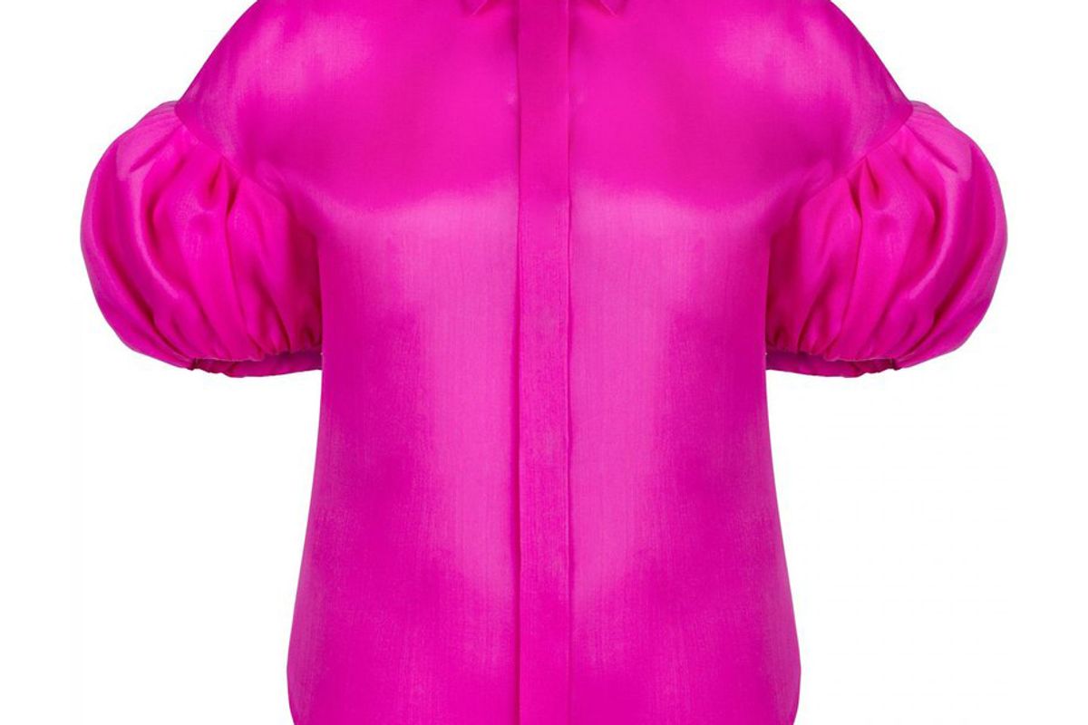 dice kayek puffy sleeve signature shirt