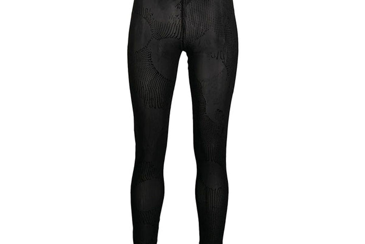 diesel flock print mesh leggings