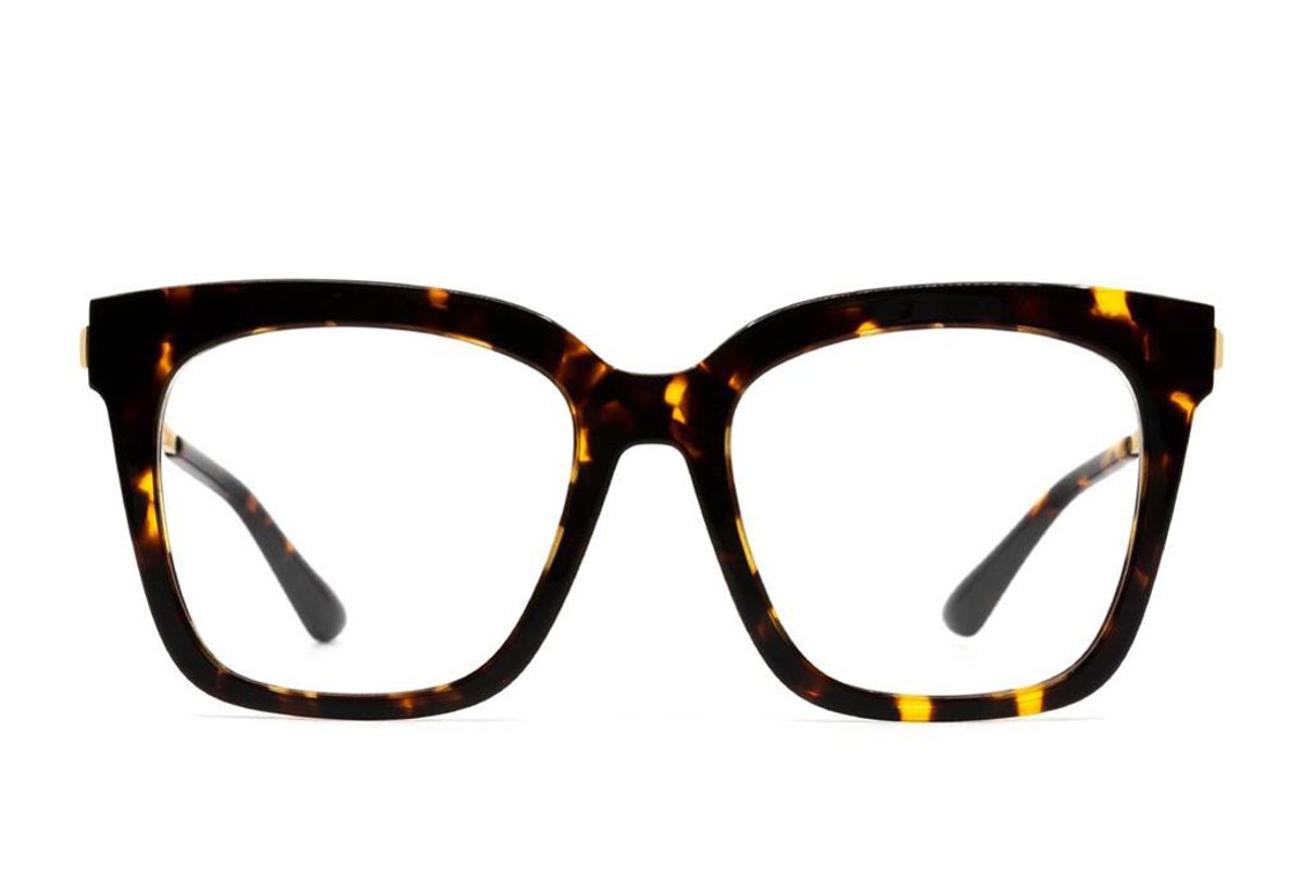 diff eyewear bella xs amber tortoise blue light technology