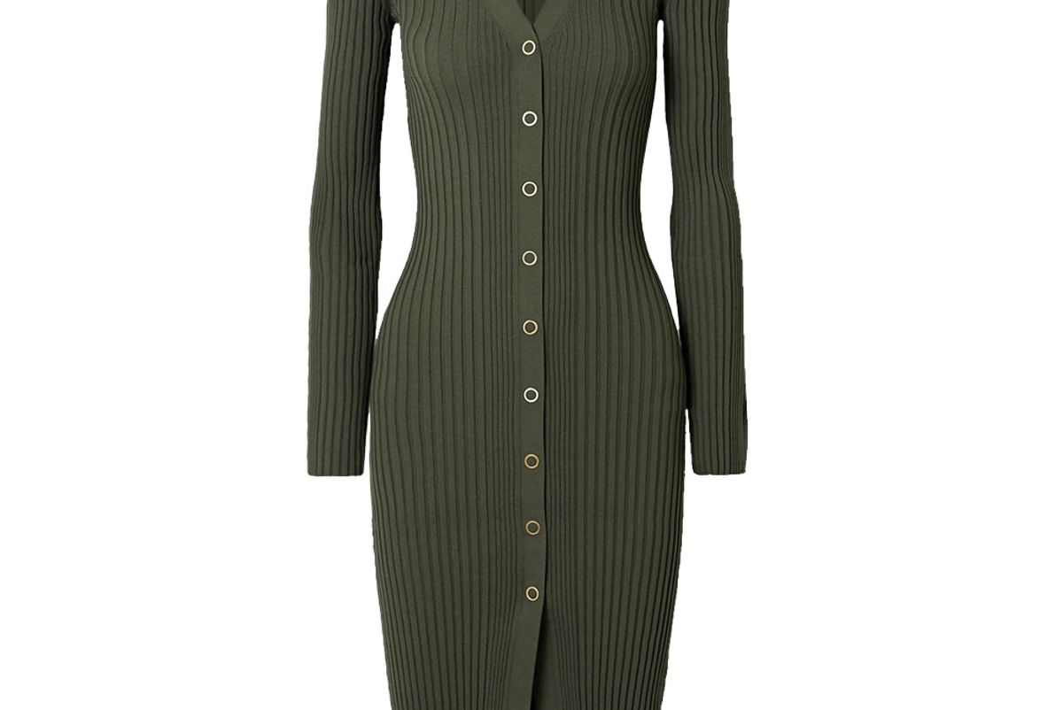 dion lee pinnacle ribbed knit dress