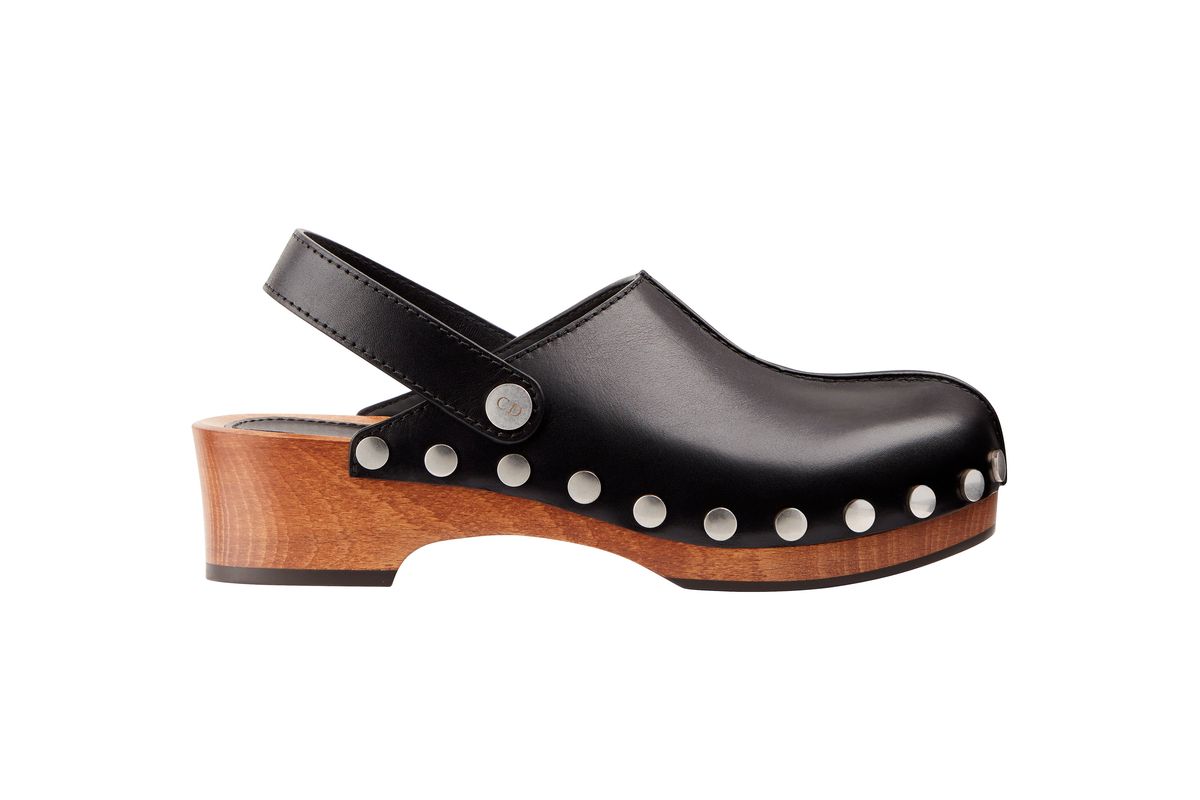 dior calfskin leather clog