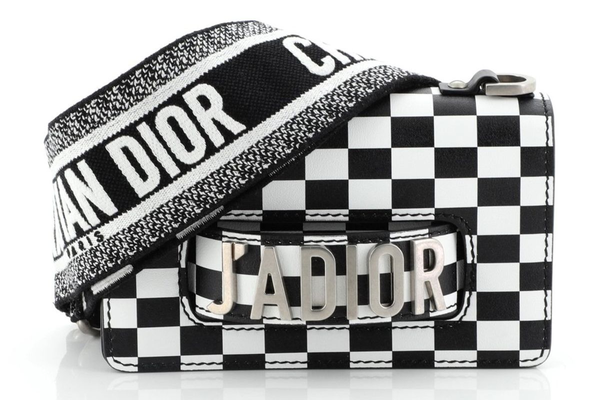 dior j'adior printed leather mini flap bag