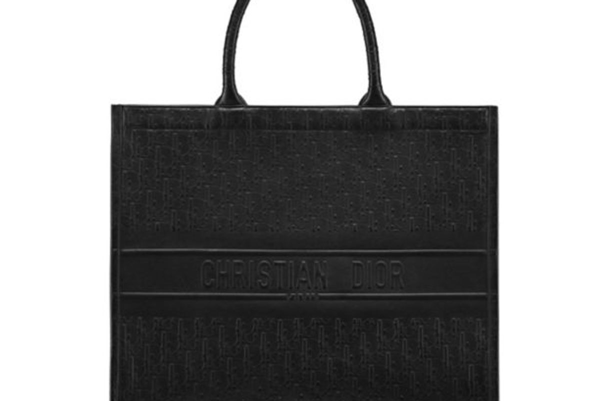 dior oblique embossed leather dior book tote