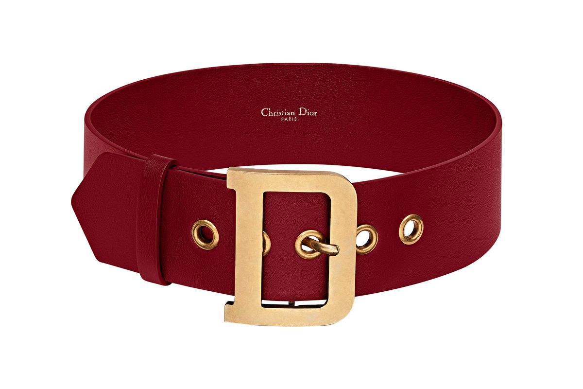 dior quake red calfskin belt