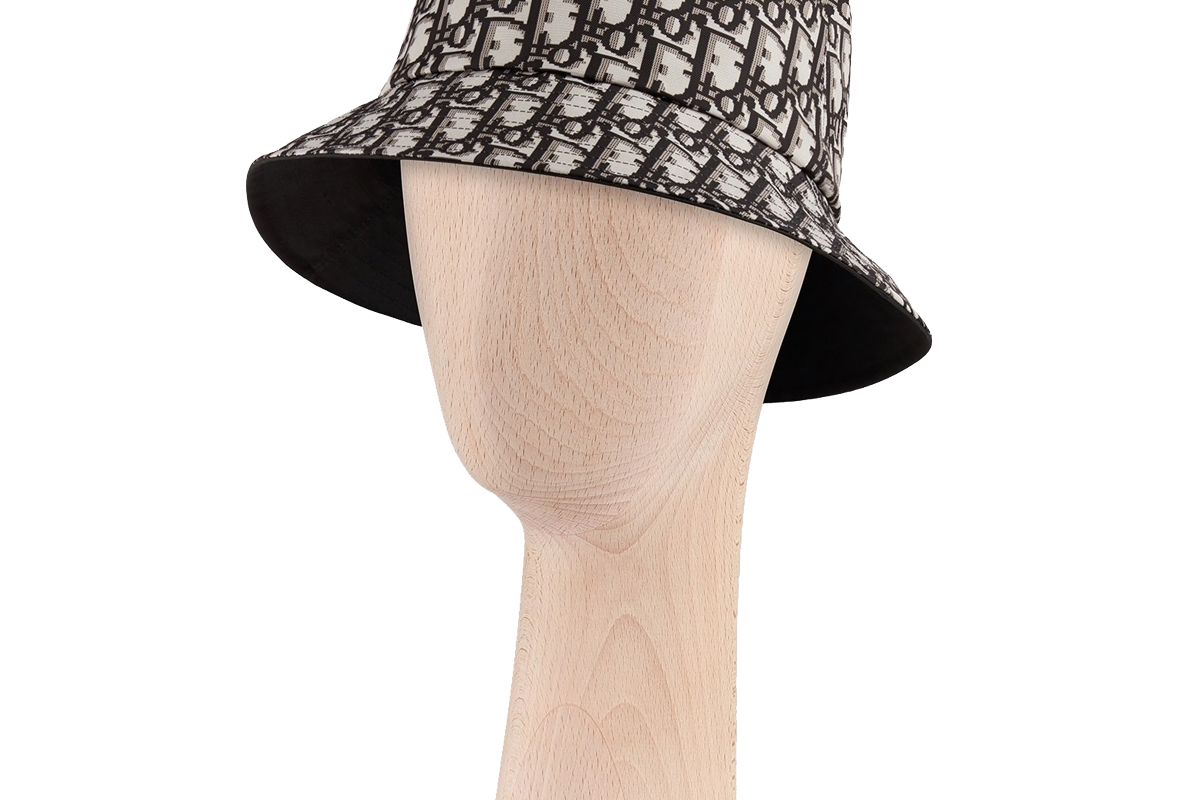 dior reversible teddy d dior oblique short brim bucket hat