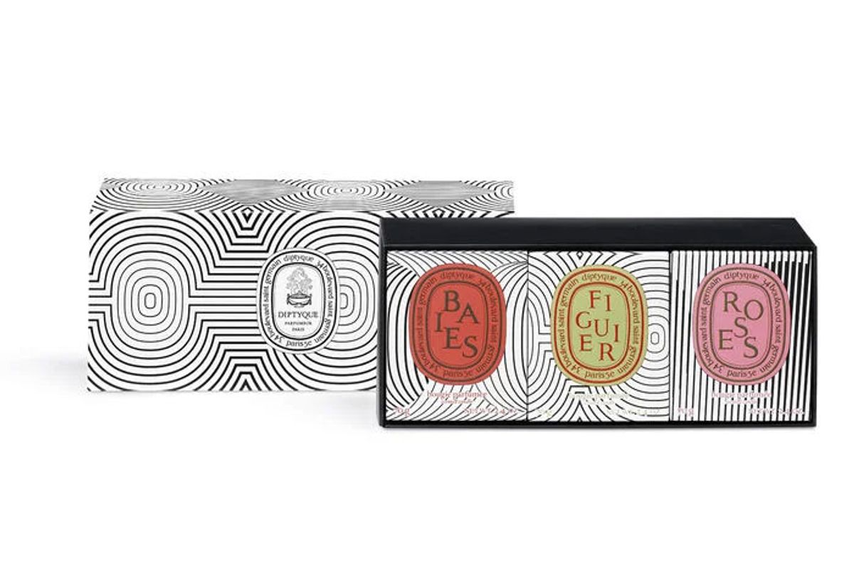 diptyque set of 3 candles graphic collection