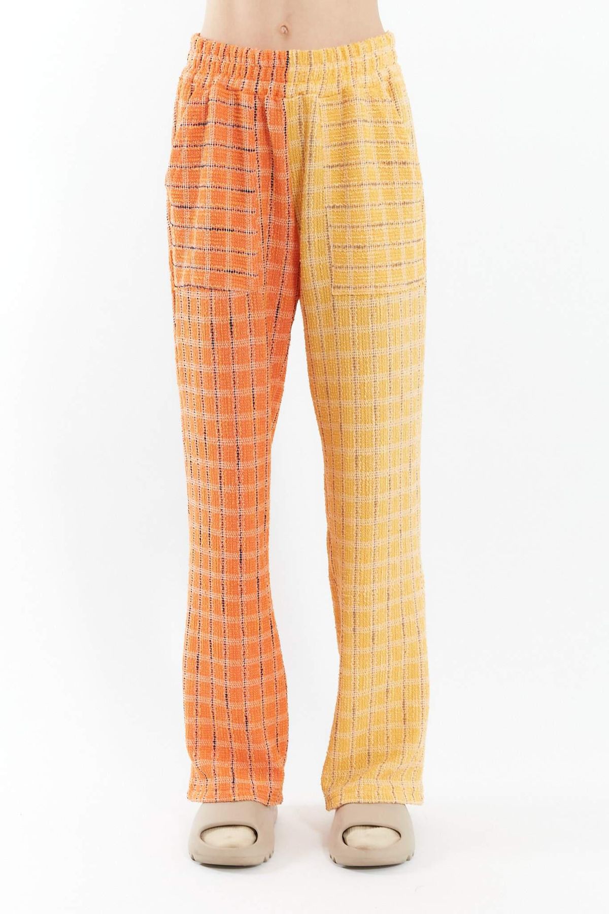 division yellow orange lounge pants