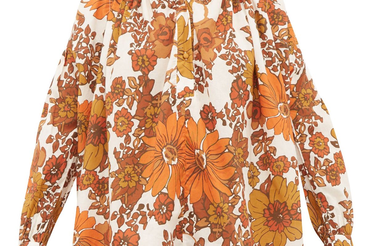 dodo bar or valerie floral print cotton blouse