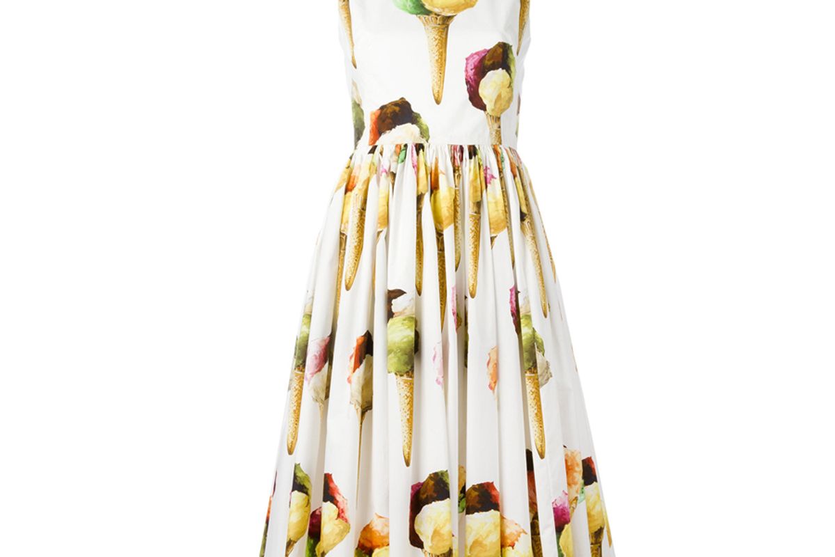 Gelato-Print Poplin Dress