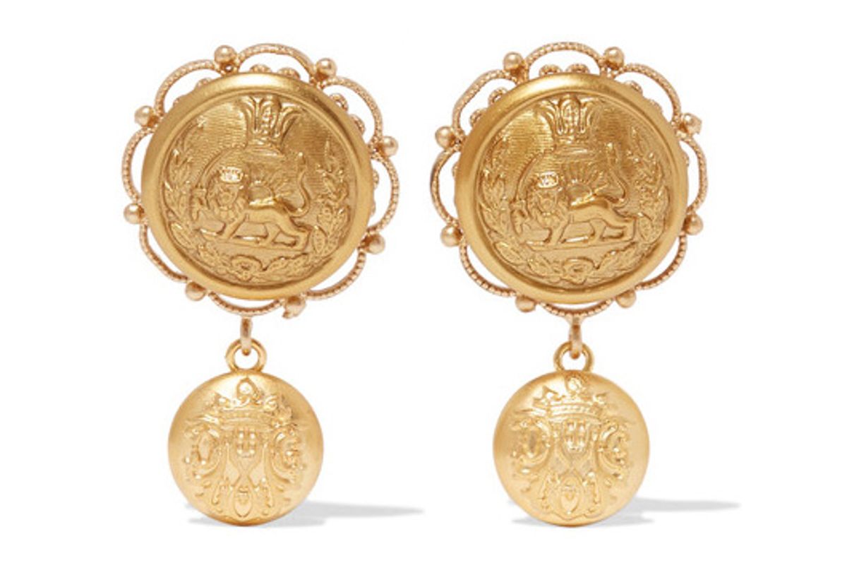 Gold-tone Clip Earrings