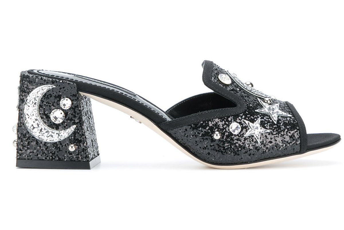 dolce gabbana star moon embellished mules