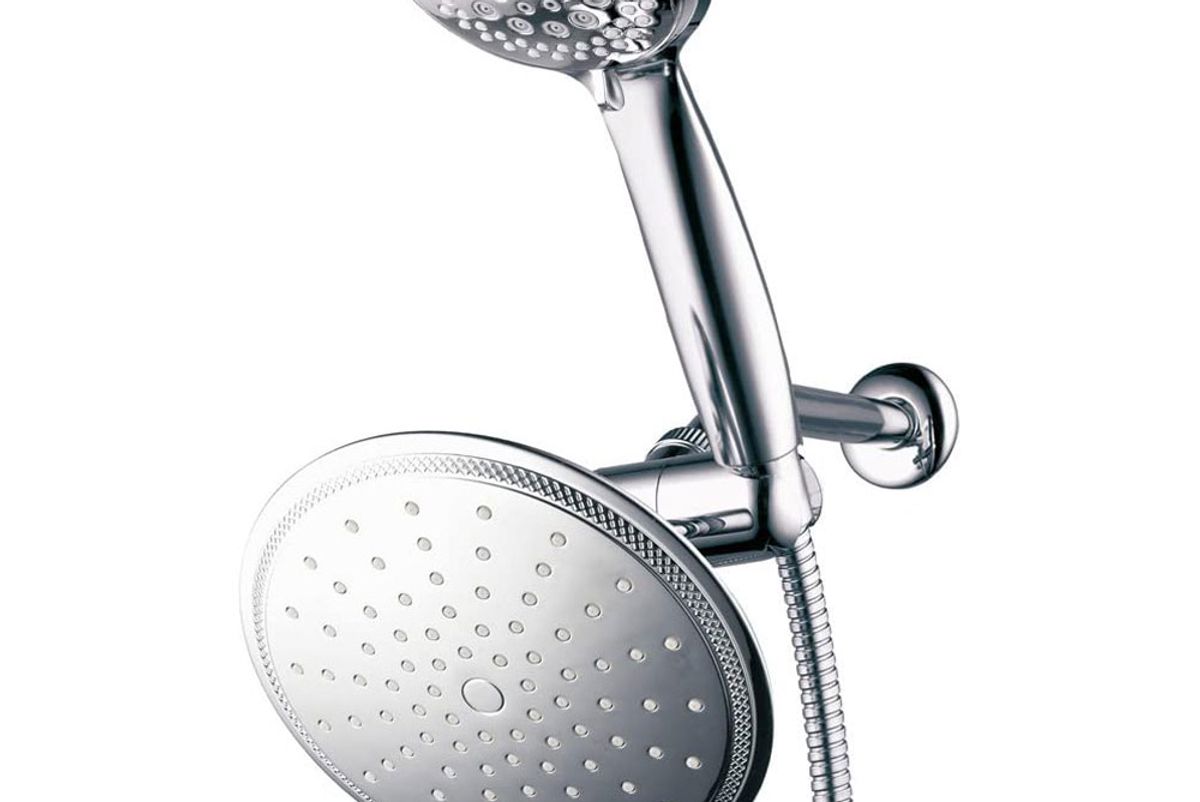 dreamspa 3 way 8 setting rainfall shower head and handheld shower combo use luxury 7 inch rain showerhead or 7 function hand shower for ultimate spa experience