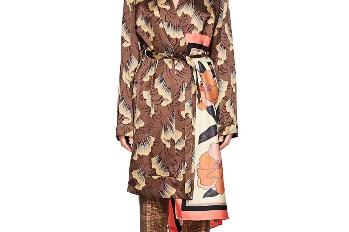 dries van noten racun floral satin robe