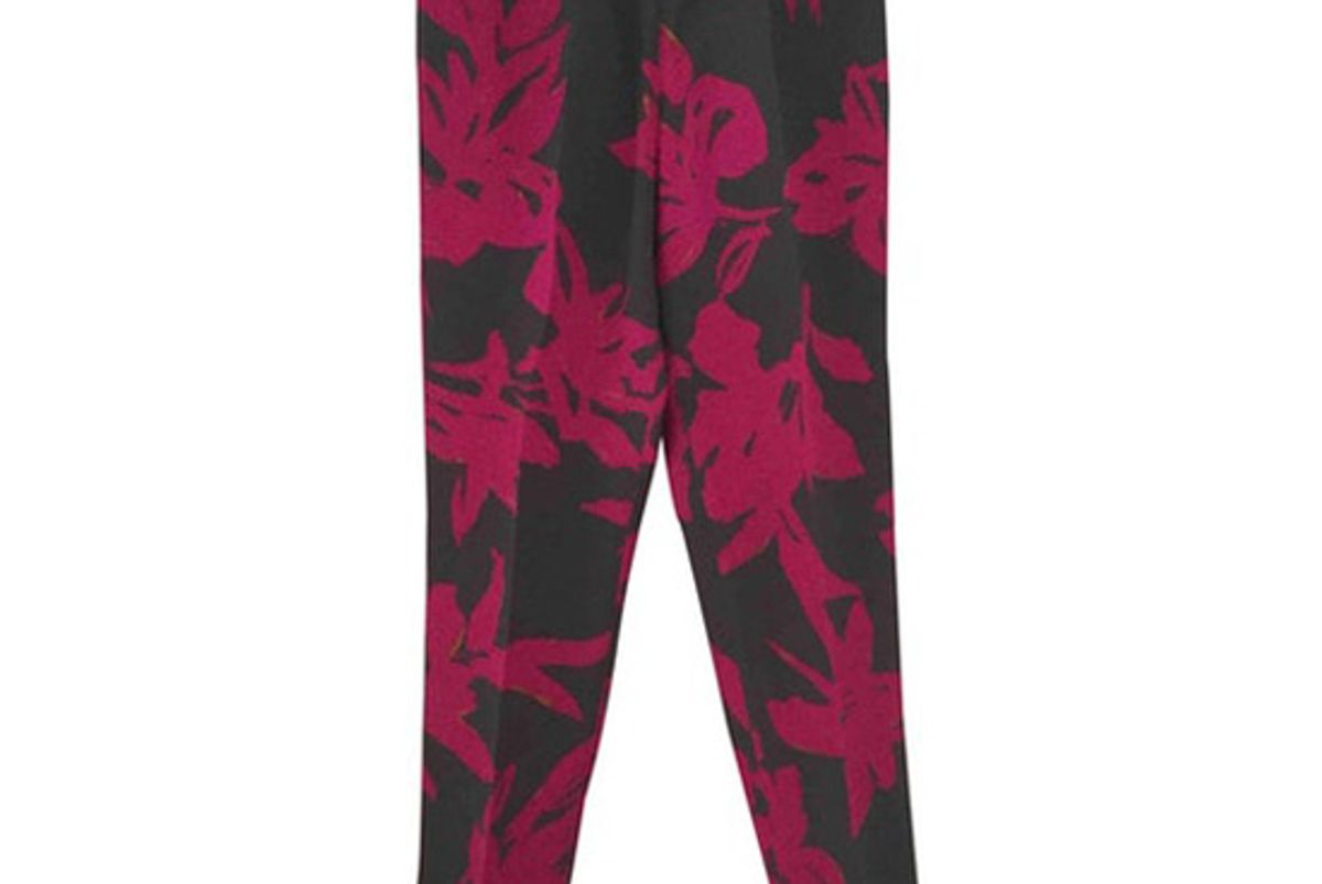 dries van noten silk straight pant