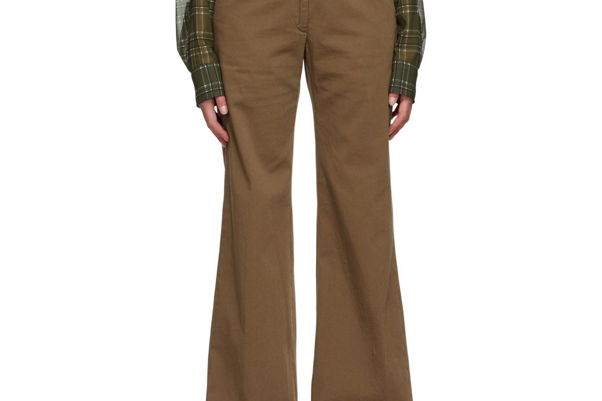 dries van noten twill oversized trousers