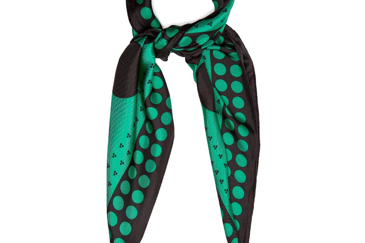 Brunel Polka-Dot Print Silk Scarf