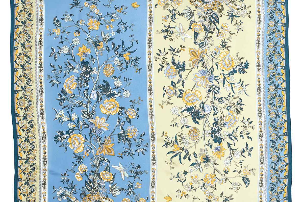 echo floral tree silk square