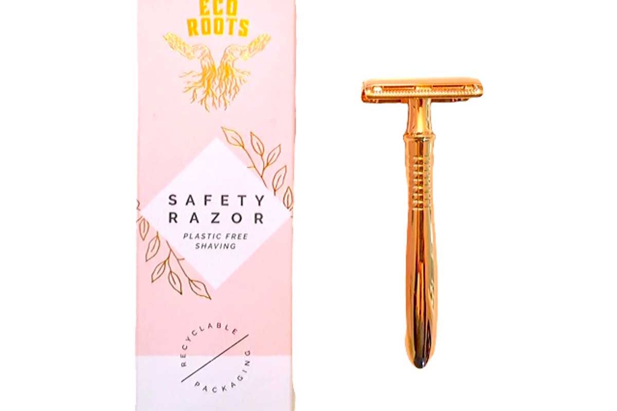eco roots rose gold safety razor