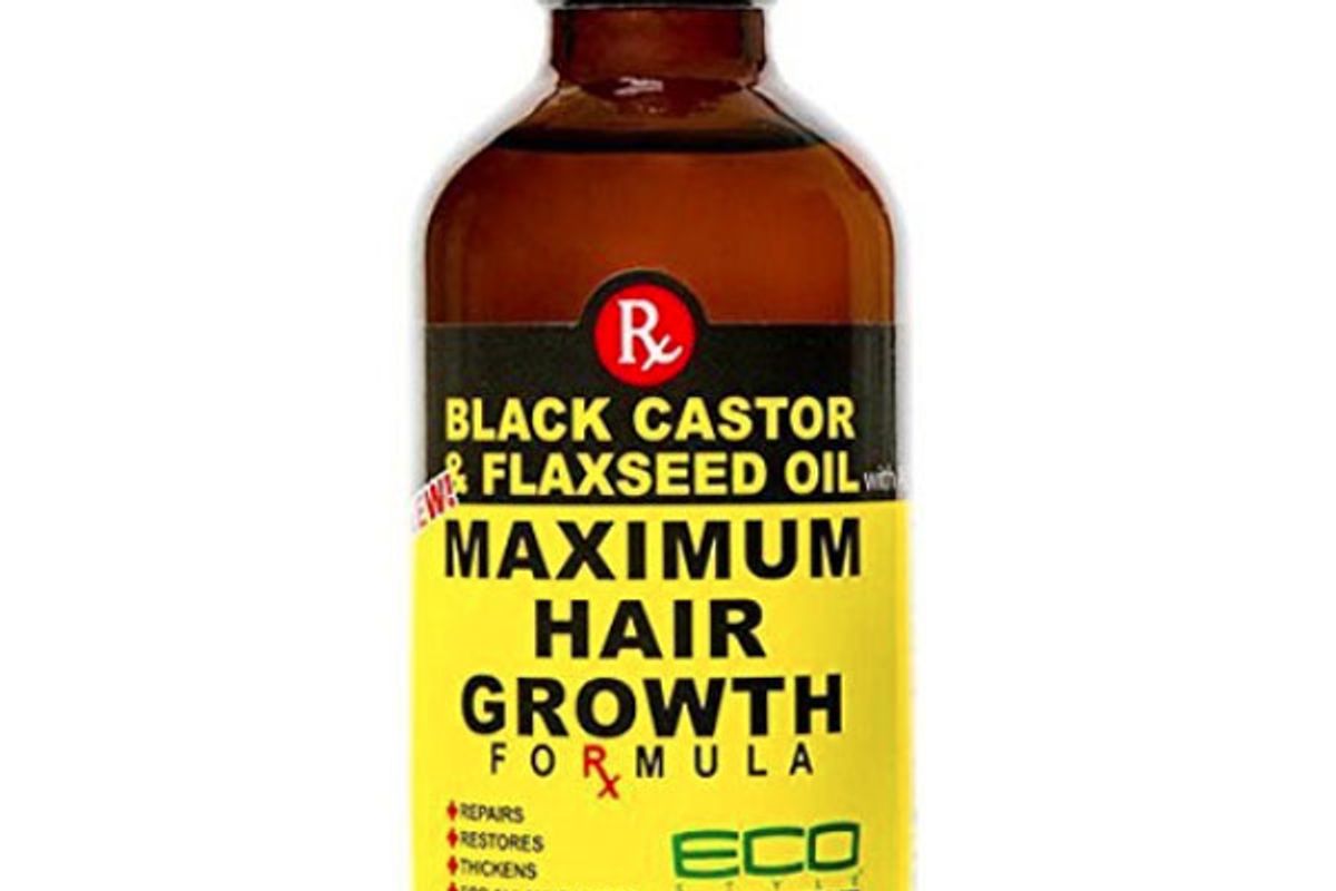 eco style black castor and flaxseed oil maximum hair growth formula