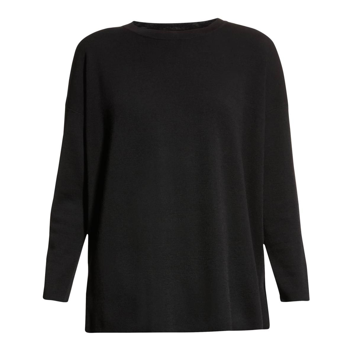 eileen fisher ultrafine merino wool crewneck tunic