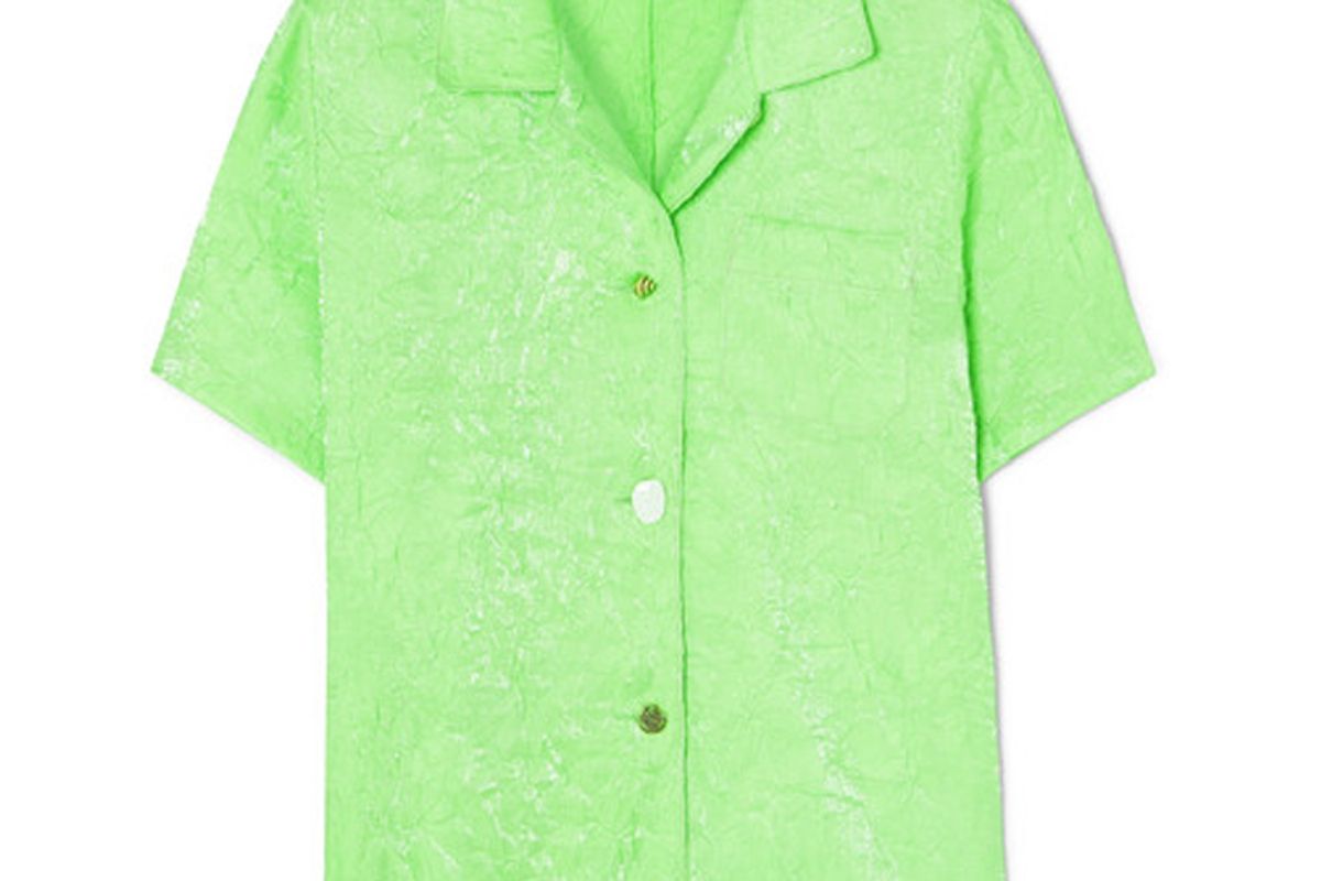 ejina pyo crinkled satin shirt