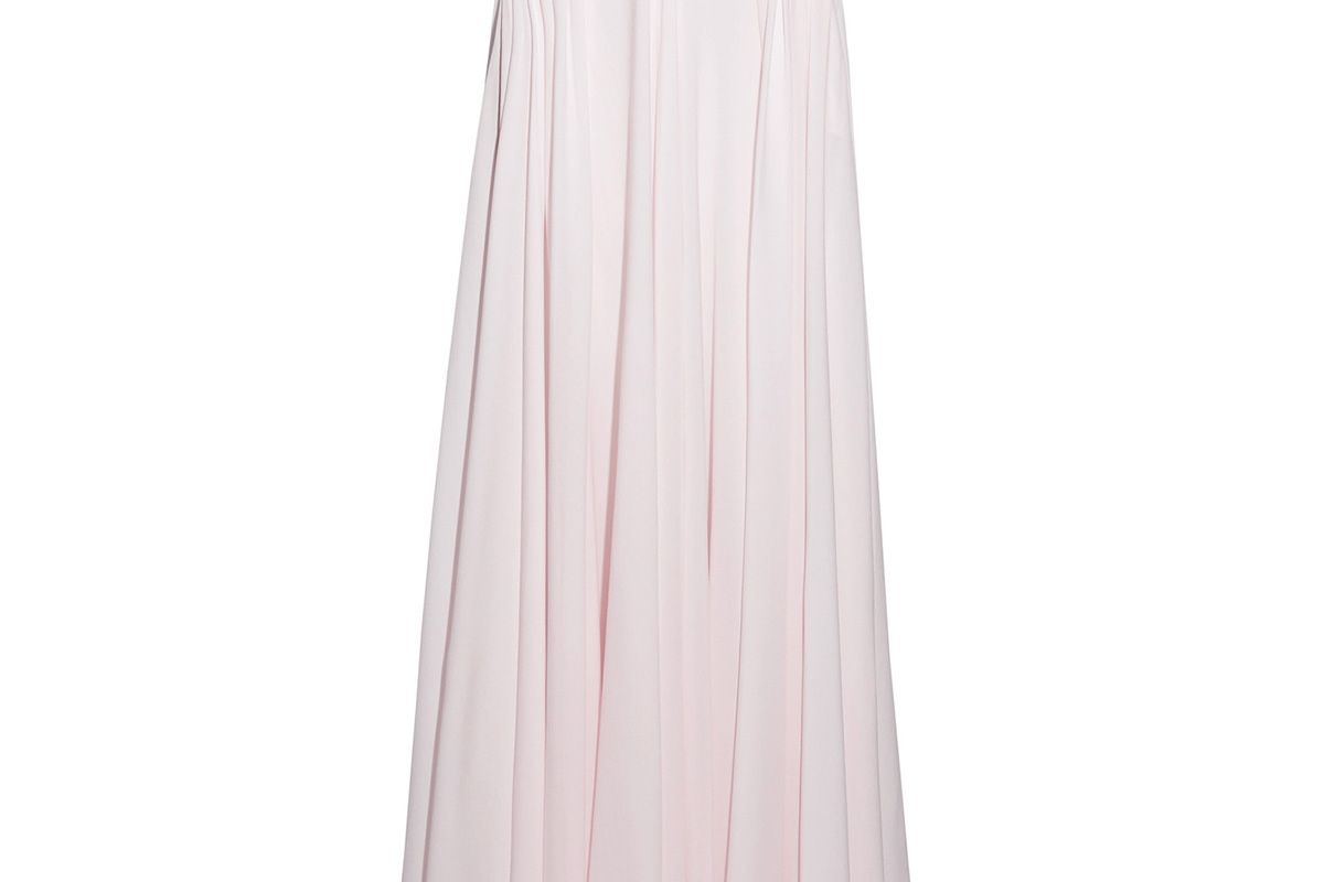 Fluted silk-georgette maxi skirt