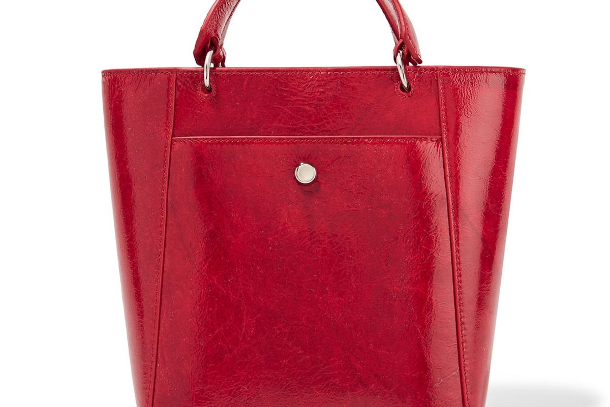 elizabeth and james eloise small patent textured leather tote