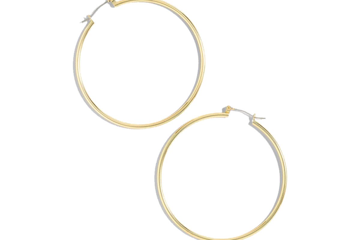 Antique-Gold Hoop Earrings