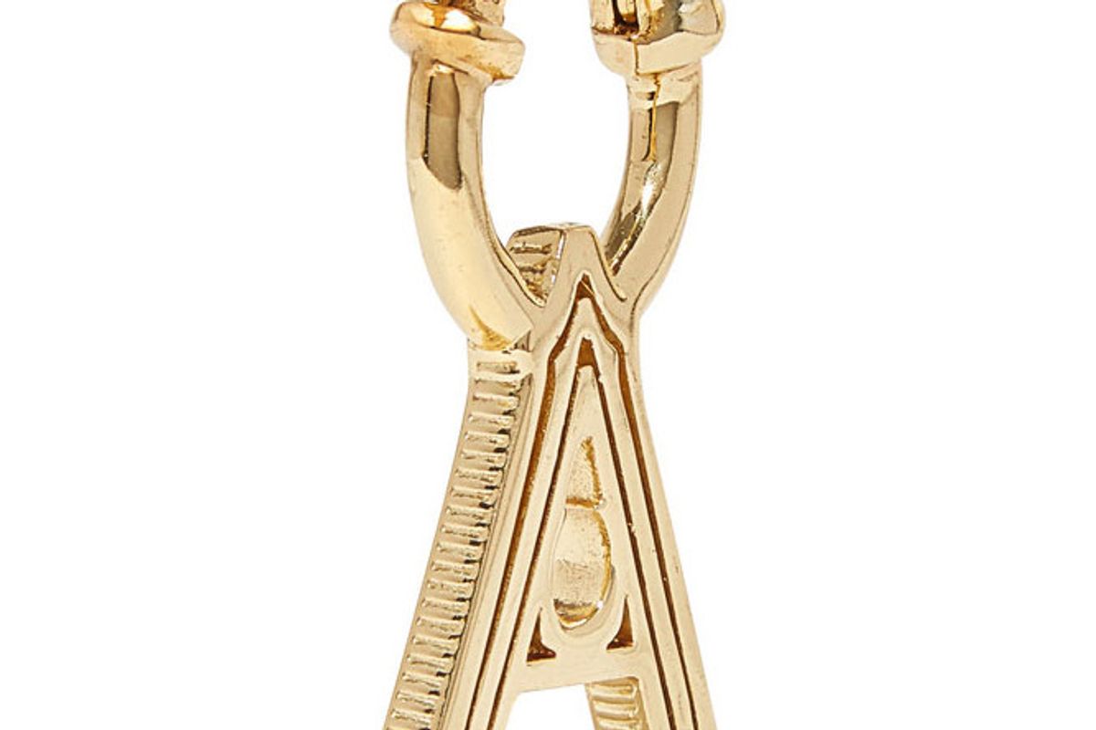 ellery alphabet gold plated earrings