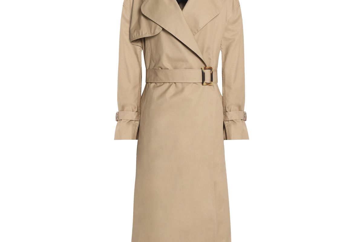 ellery illustrated woman cotton gabardine trench coat