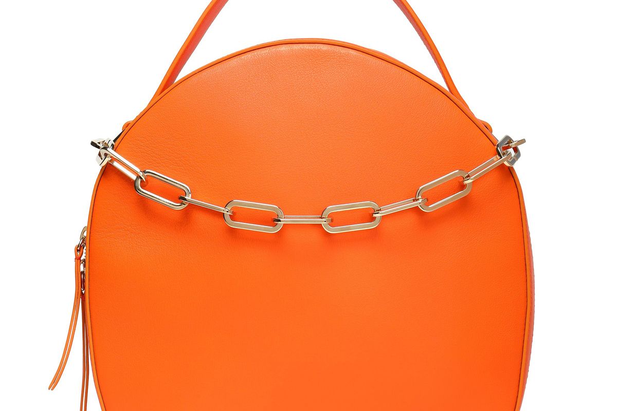 emilio pucci chain trimmed leather tote