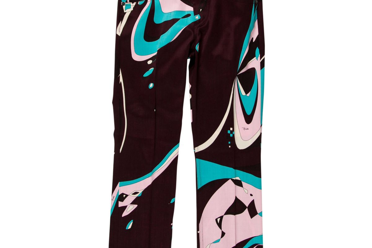 emilio pucci virgin wool straight leg pants