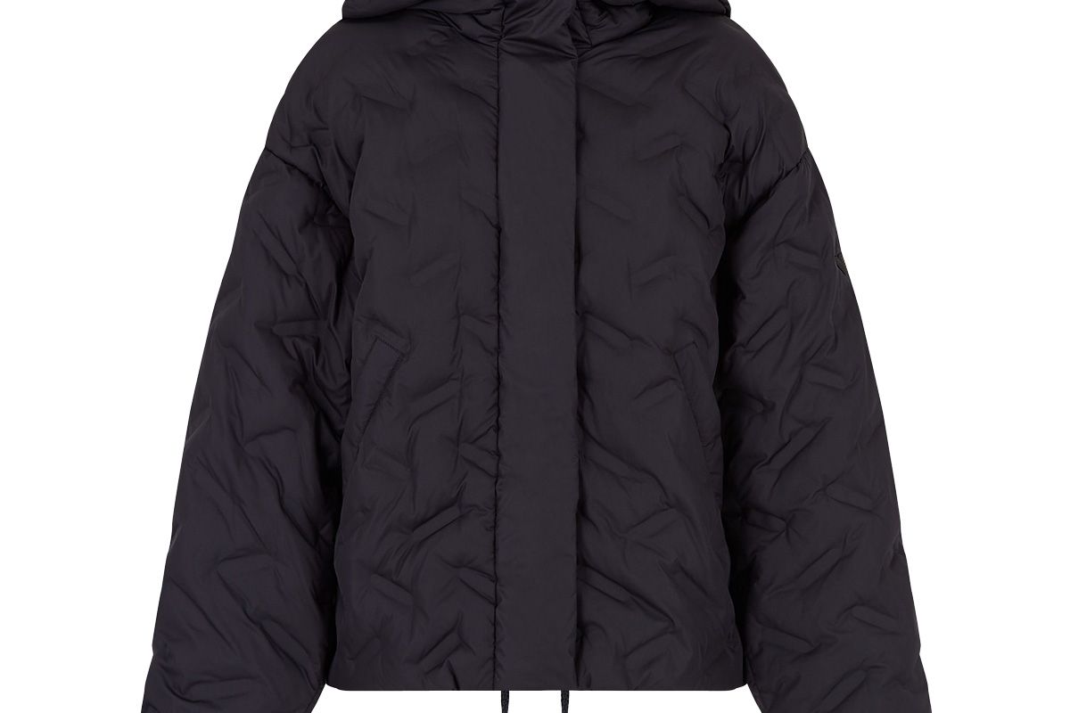 emporio armani taffeta jacket with chevron quilting