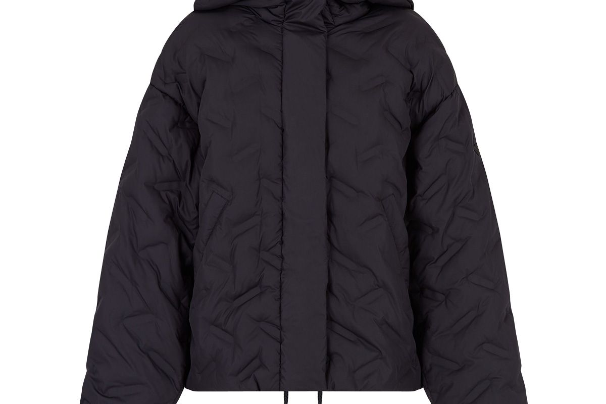 emporio armani taffeta jacket with chevron quilting