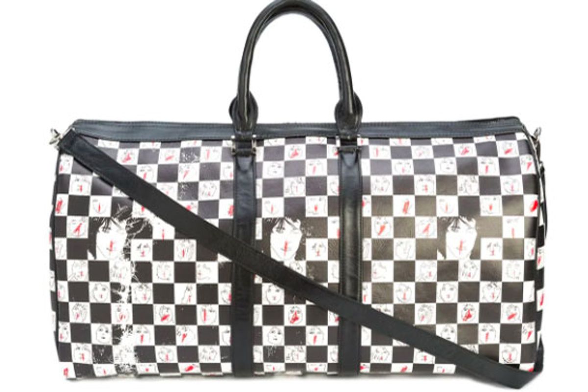 enfants riches deprimes checkered duffle bag